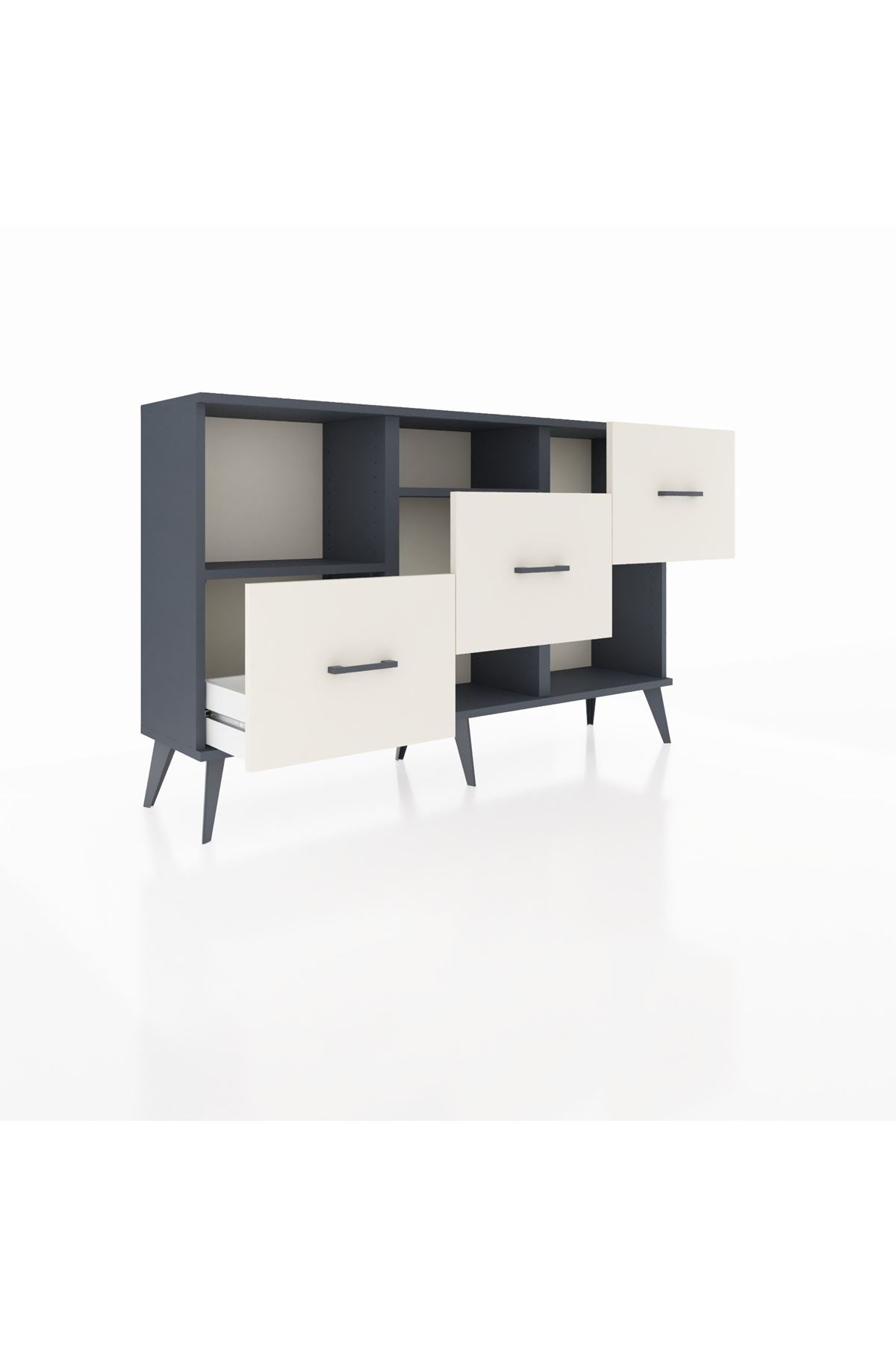 Arges Konsol 2 Raflı 3 Çekmeceli 132x30x83 - S144M005V16A