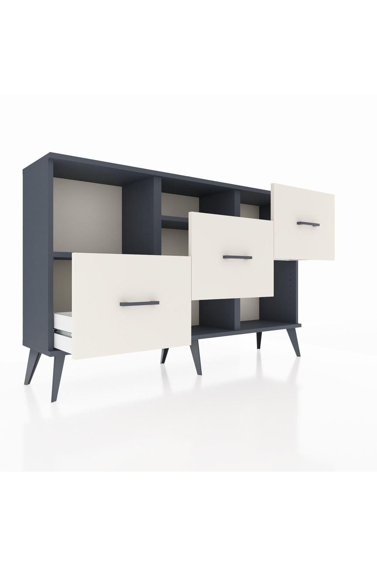 Arges Konsol 2 Raflı 3 Çekmeceli 132x30x83 - S144M005V16A