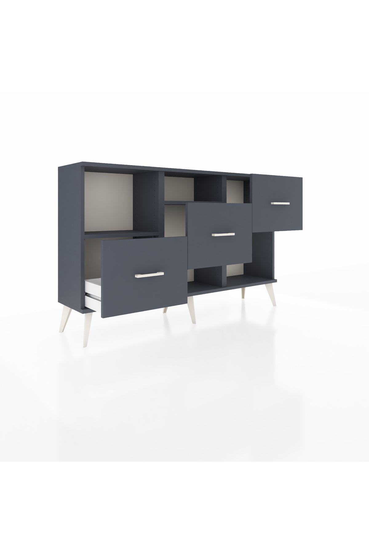 Arges Konsol 2 Raflı 3 Çekmeceli 132x30x83 - S144M005V17A