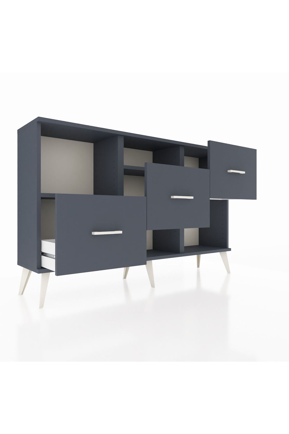 Arges Konsol 2 Raflı 3 Çekmeceli 132x30x83 - S144M005V17A