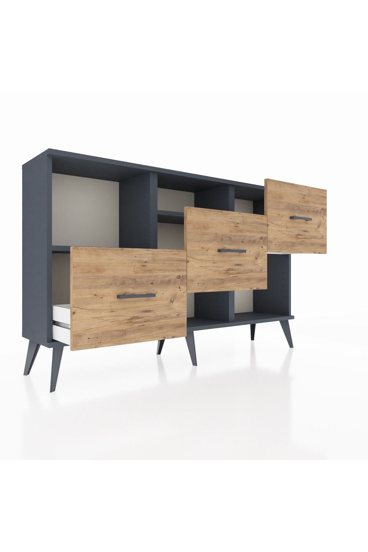 Arges Konsol 2 Raflı 3 Çekmeceli 132x30x83 - S144M005V18A