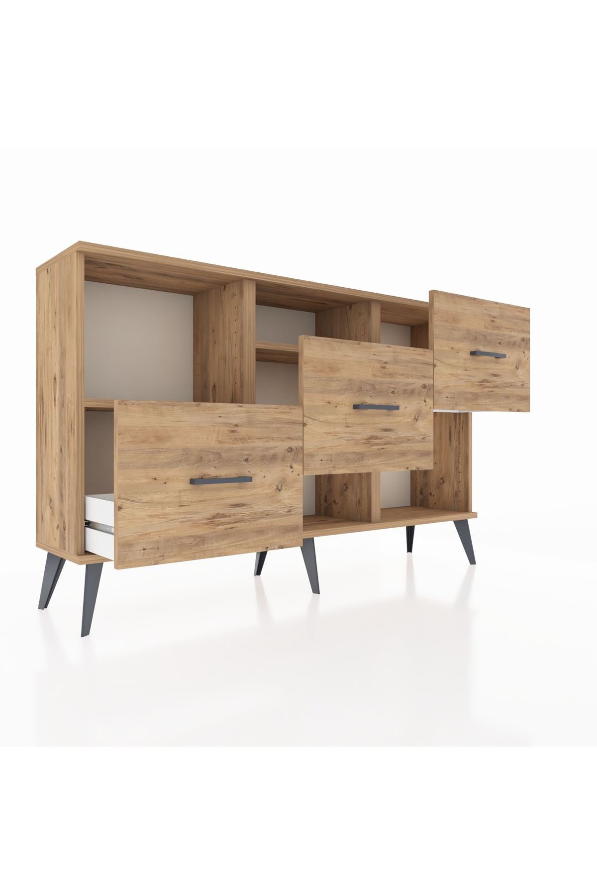 Arges Konsol 2 Raflı 3 Çekmeceli 132x30x83 - S144M005V21A