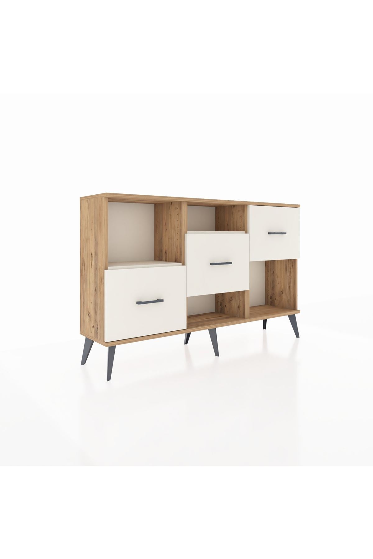 Arges Konsol 2 Raflı 3 Çekmeceli 132x30x83 - S144M005V22A