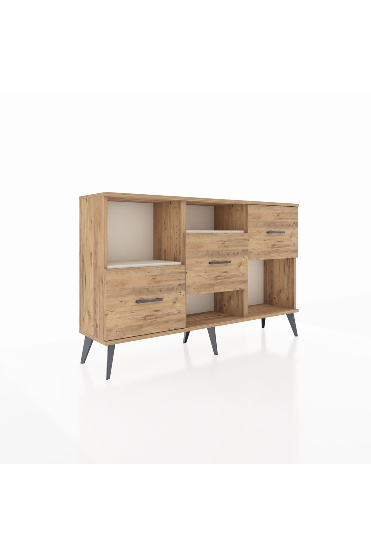 Arges Konsol 2 Raflı 3 Çekmeceli 132x30x83 - S144M005V24A