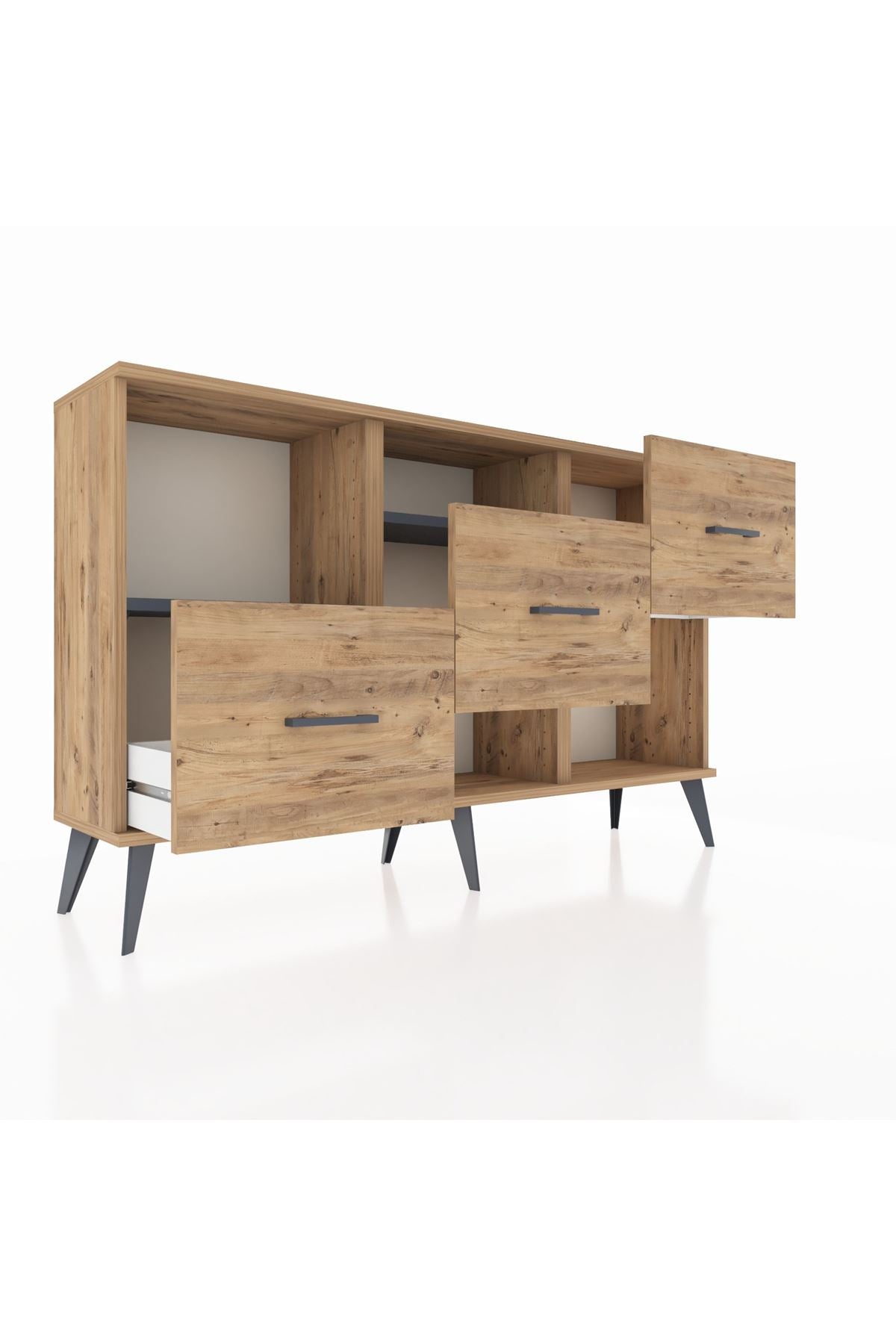 Arges Konsol 2 Raflı 3 Çekmeceli 132x30x83 - S144M005V27A