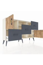 Arges Konsol 2 Raflı 3 Çekmeceli 2 Kapaklı 132x30x83 - S144M006V02A