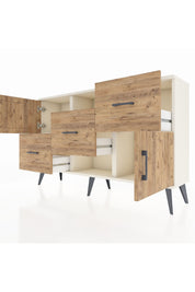 Arges Konsol 2 Raflı 3 Çekmeceli 2 Kapaklı 132x30x83 - S144M006V03A