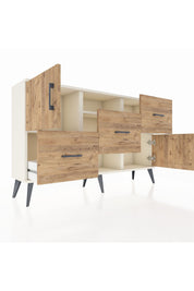 Arges Konsol 2 Raflı 3 Çekmeceli 2 Kapaklı 132x30x83 - S144M006V03A