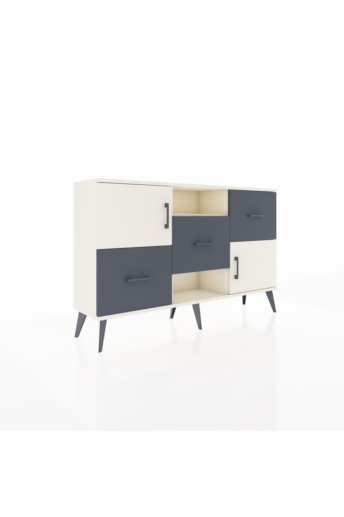 Arges Konsol 2 Raflı 3 Çekmeceli 2 Kapaklı 132x30x83 - S144M006V05A