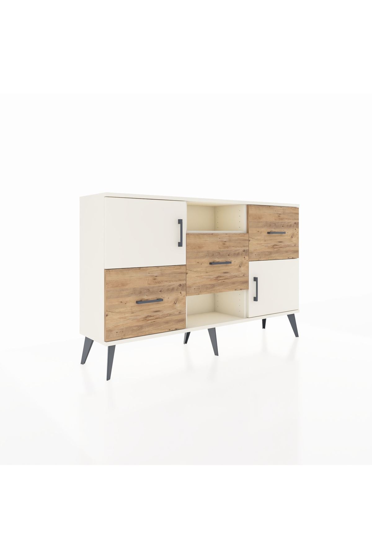 Arges Konsol 2 Raflı 3 Çekmeceli 2 Kapaklı 132x30x83 - S144M006V06A