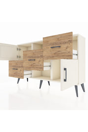 Arges Konsol 2 Raflı 3 Çekmeceli 2 Kapaklı 132x30x83 - S144M006V06A