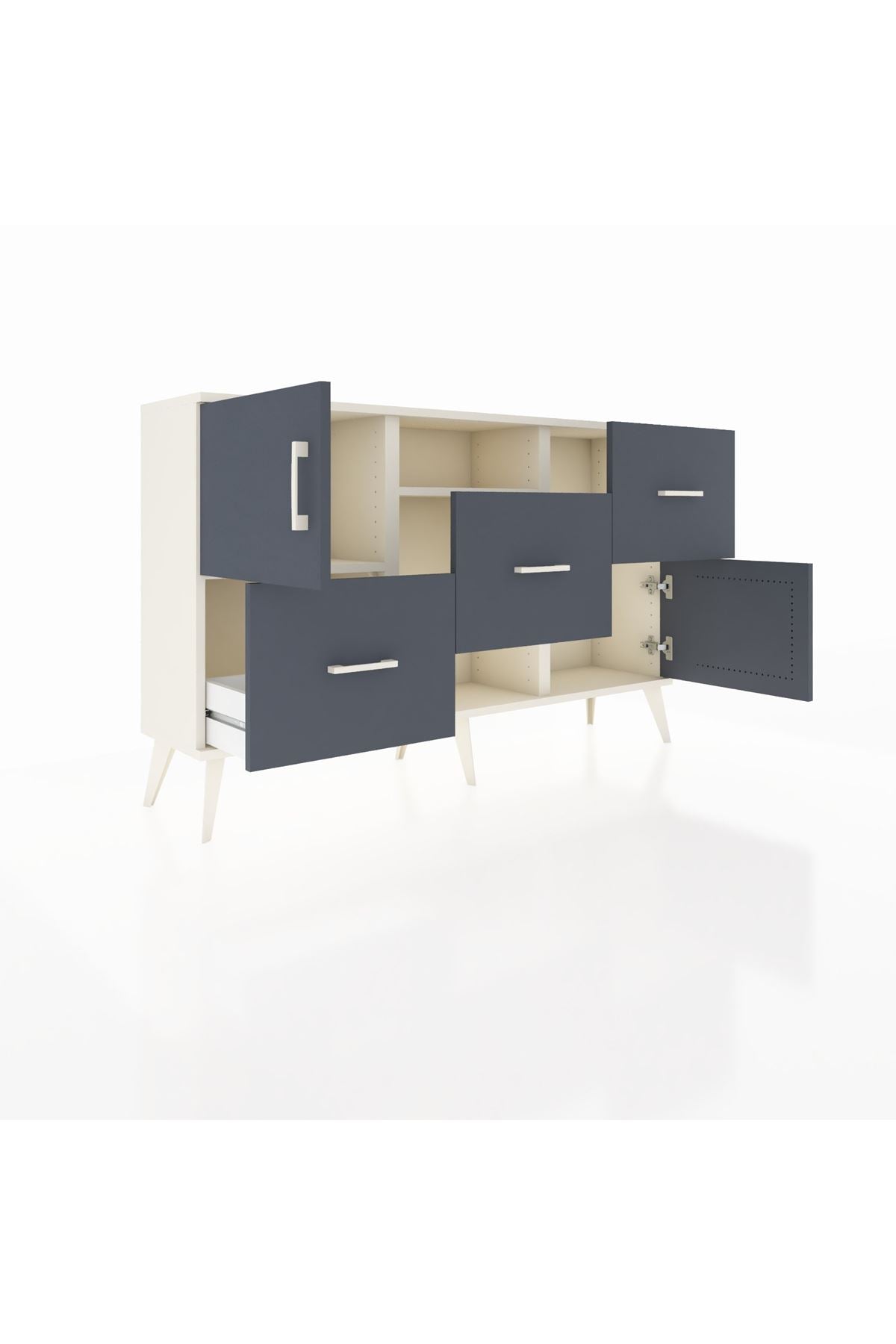 Arges Konsol 2 Raflı 3 Çekmeceli 2 Kapaklı 132x30x83 - S144M006V08A