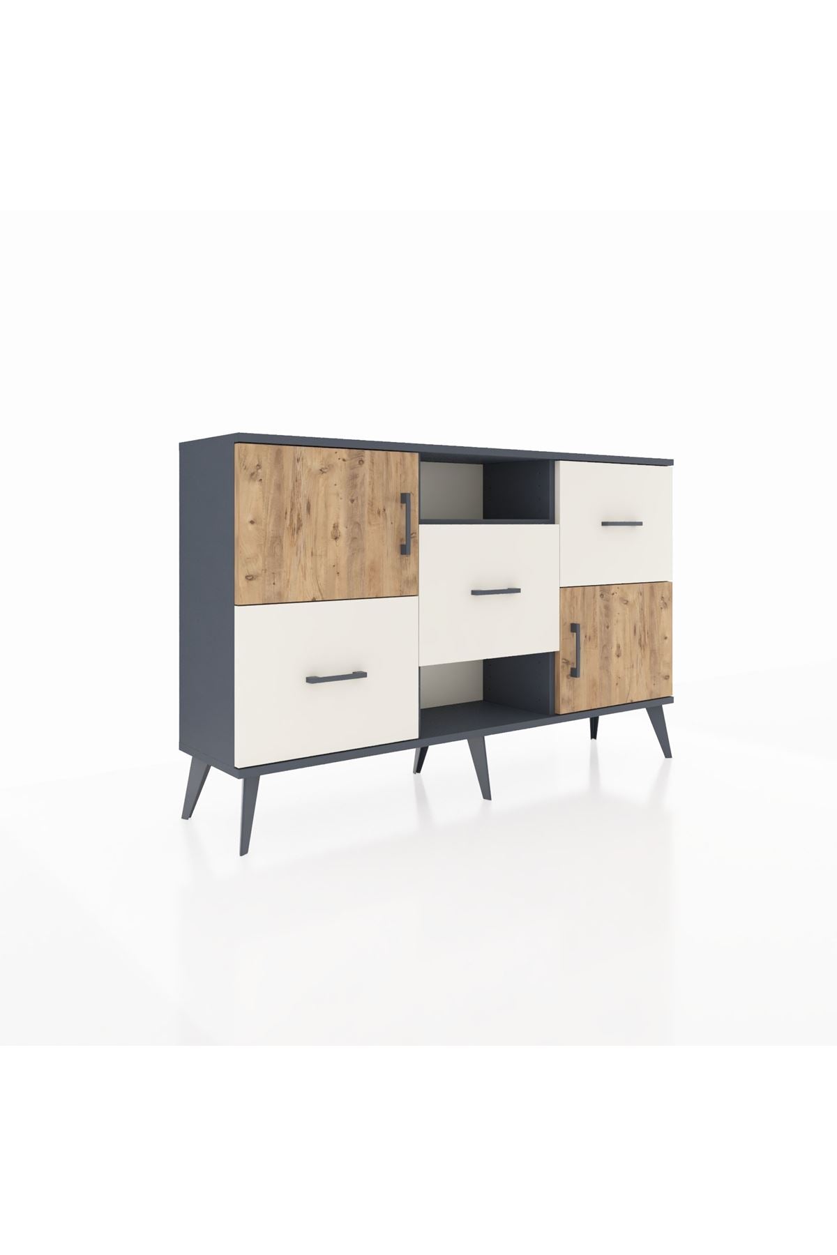 Arges Konsol 2 Raflı 3 Çekmeceli 2 Kapaklı 132x30x83 - S144M006V10A