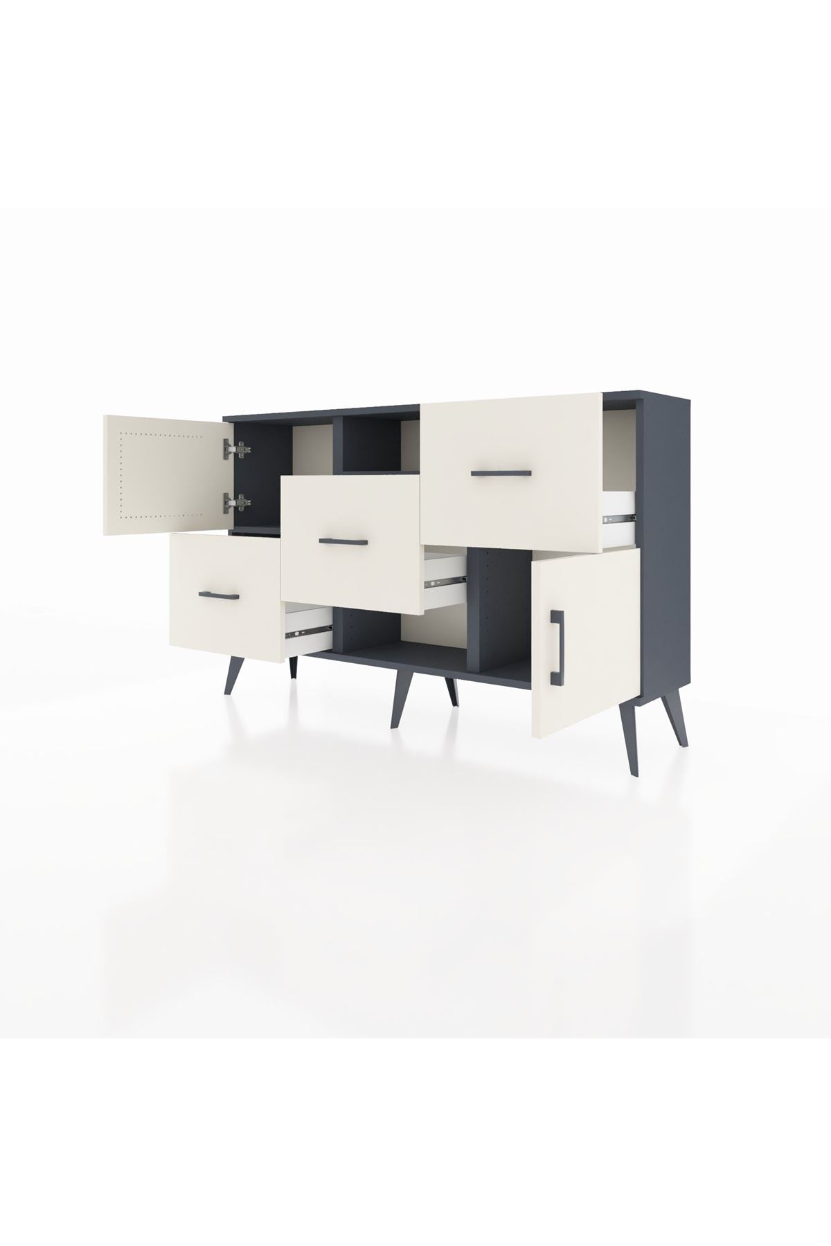 Arges Konsol 2 Raflı 3 Çekmeceli 2 Kapaklı 132x30x83 - S144M006V13A