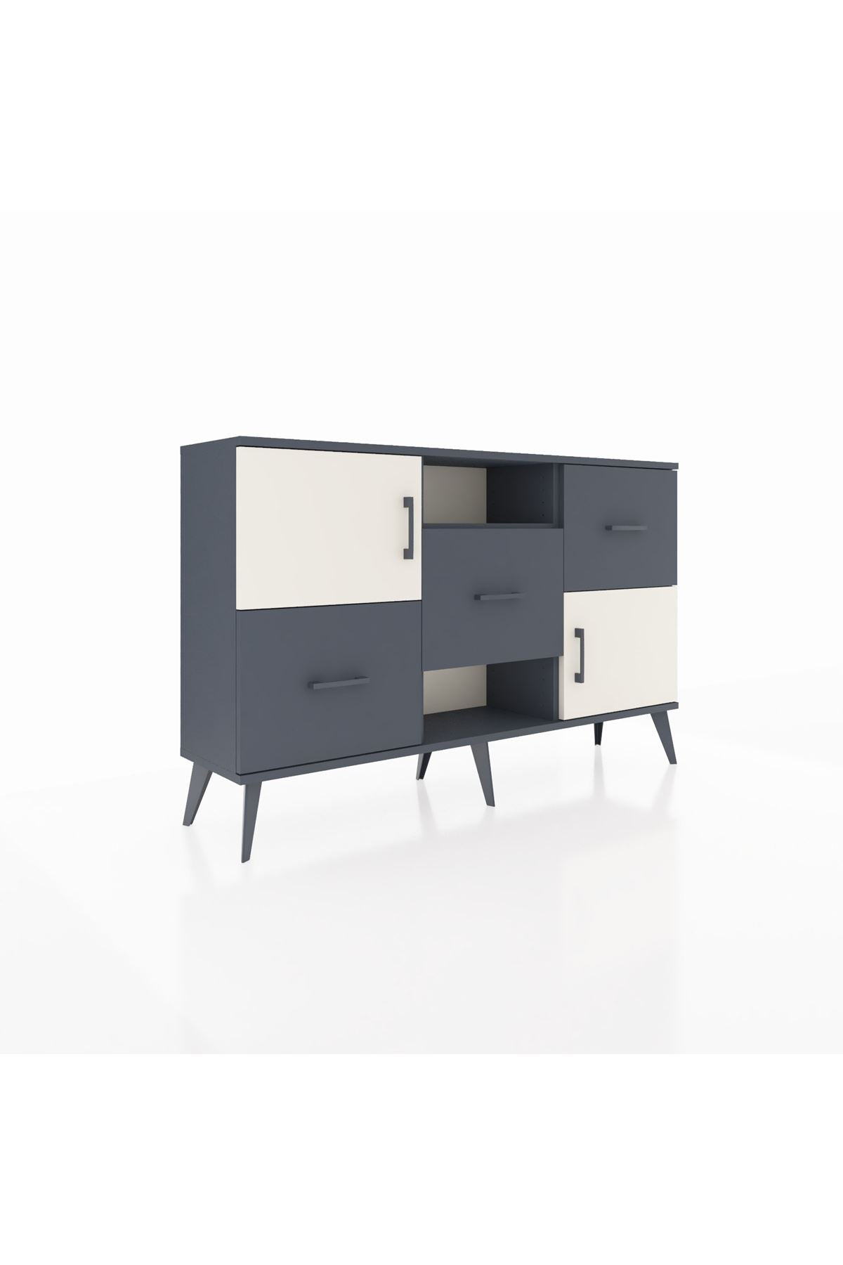 Arges Konsol 2 Raflı 3 Çekmeceli 2 Kapaklı 132x30x83 - S144M006V14A