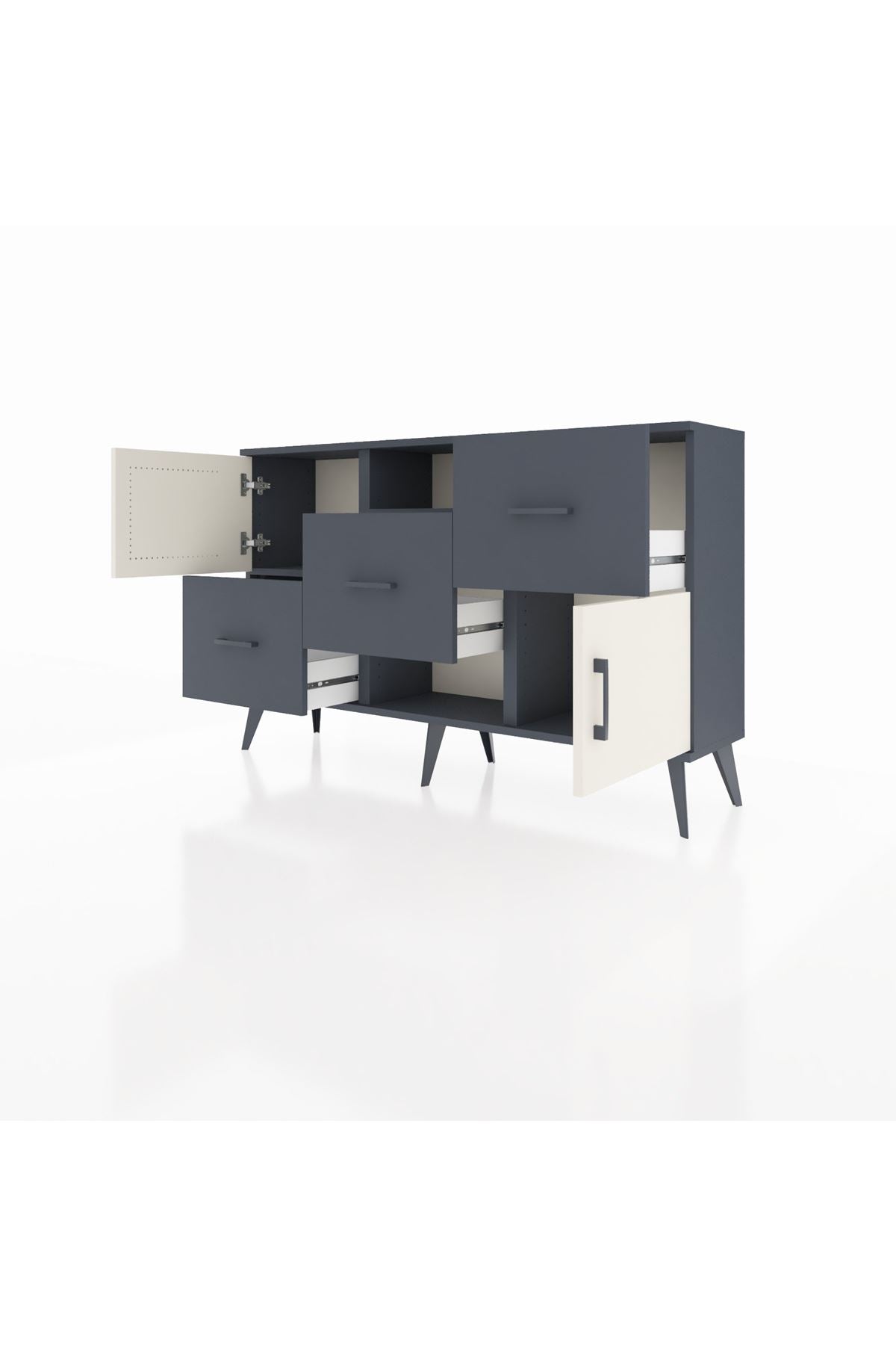 Arges Konsol 2 Raflı 3 Çekmeceli 2 Kapaklı 132x30x83 - S144M006V14A