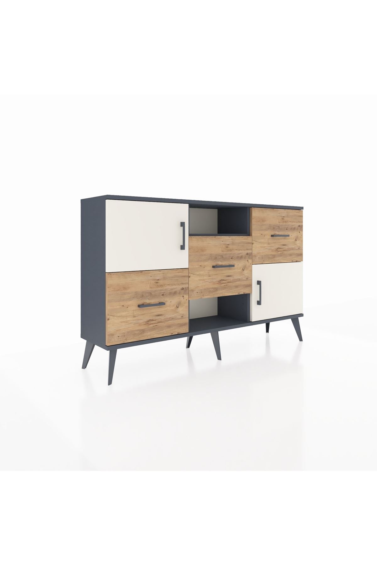 Arges Konsol 2 Raflı 3 Çekmeceli 2 Kapaklı 132x30x83 - S144M006V15A