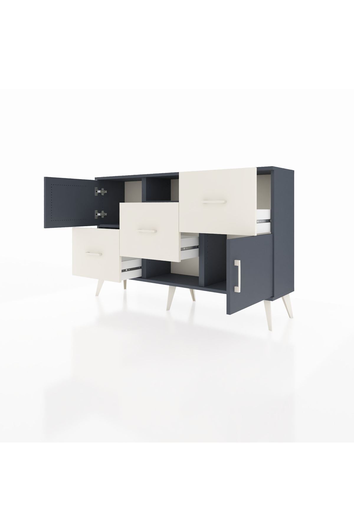 Arges Konsol 2 Raflı 3 Çekmeceli 2 Kapaklı 132x30x83 - S144M006V16A