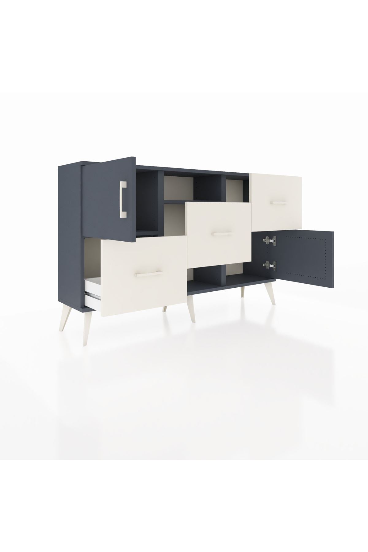 Arges Konsol 2 Raflı 3 Çekmeceli 2 Kapaklı 132x30x83 - S144M006V16A