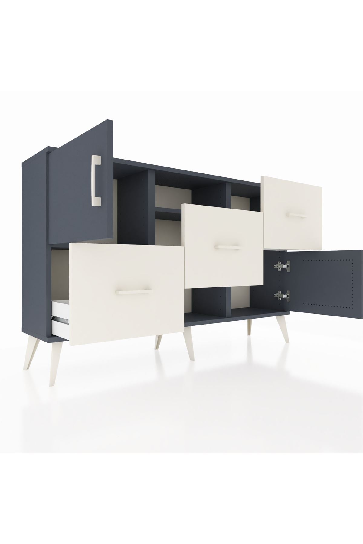 Arges Konsol 2 Raflı 3 Çekmeceli 2 Kapaklı 132x30x83 - S144M006V16A