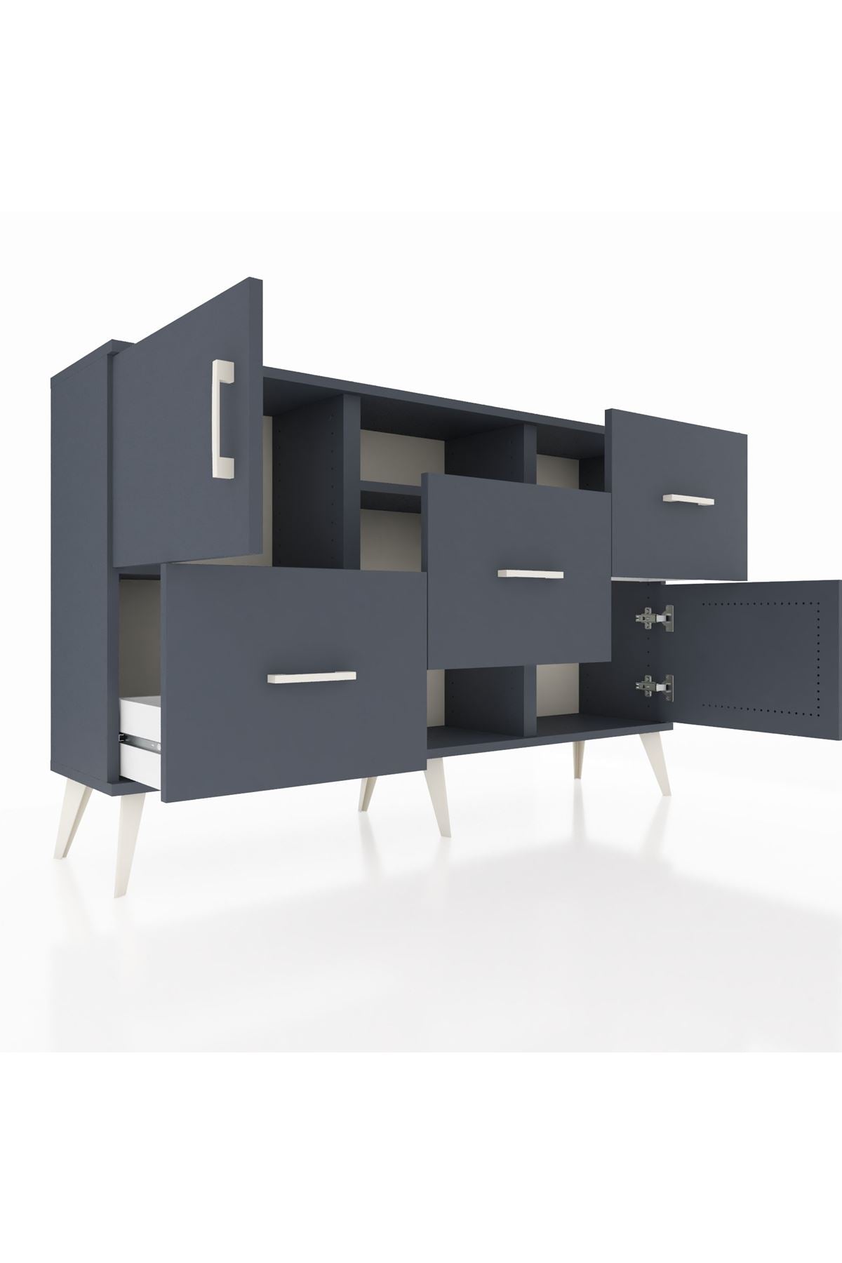 Arges Konsol 2 Raflı 3 Çekmeceli 2 Kapaklı 132x30x83 - S144M006V17A