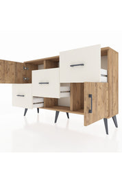 Arges Konsol 2 Raflı 3 Çekmeceli 2 Kapaklı 132x30x83 - S144M006V19A