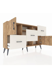 Arges Konsol 2 Raflı 3 Çekmeceli 2 Kapaklı 132x30x83 - S144M006V19A