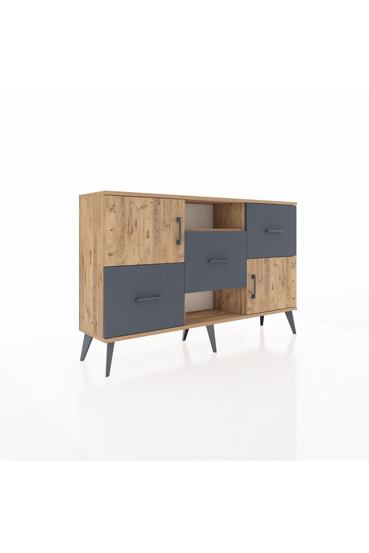 Arges Konsol 2 Raflı 3 Çekmeceli 2 Kapaklı 132x30x83 - S144M006V20A