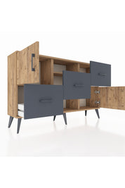 Arges Konsol 2 Raflı 3 Çekmeceli 2 Kapaklı 132x30x83 - S144M006V20A