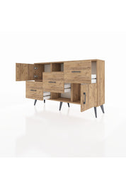 Arges Konsol 2 Raflı 3 Çekmeceli 2 Kapaklı 132x30x83 - S144M006V21A