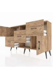 Arges Konsol 2 Raflı 3 Çekmeceli 2 Kapaklı 132x30x83 - S144M006V21A