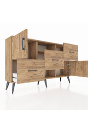 Arges Konsol 2 Raflı 3 Çekmeceli 2 Kapaklı 132x30x83 - S144M006V21A