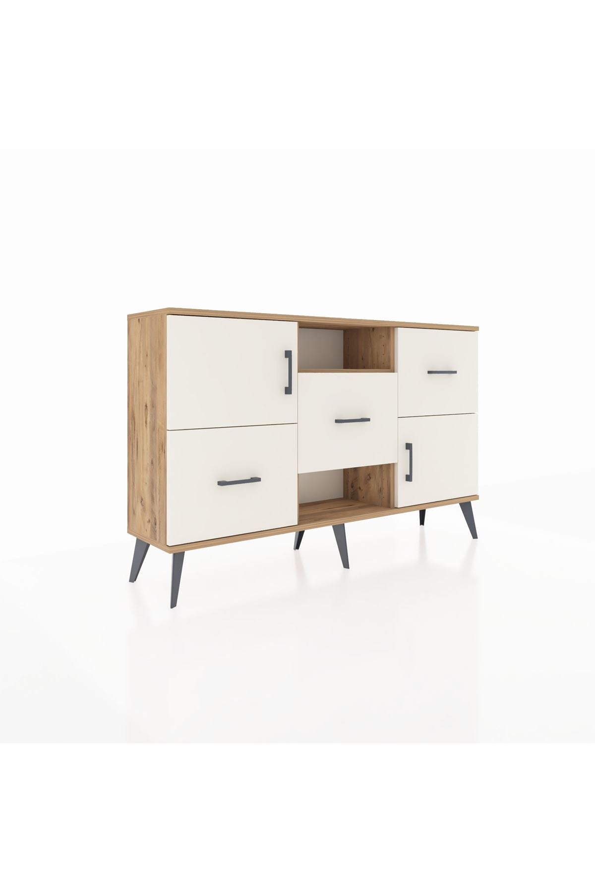 Arges Konsol 2 Raflı 3 Çekmeceli 2 Kapaklı 132x30x83 - S144M006V22A