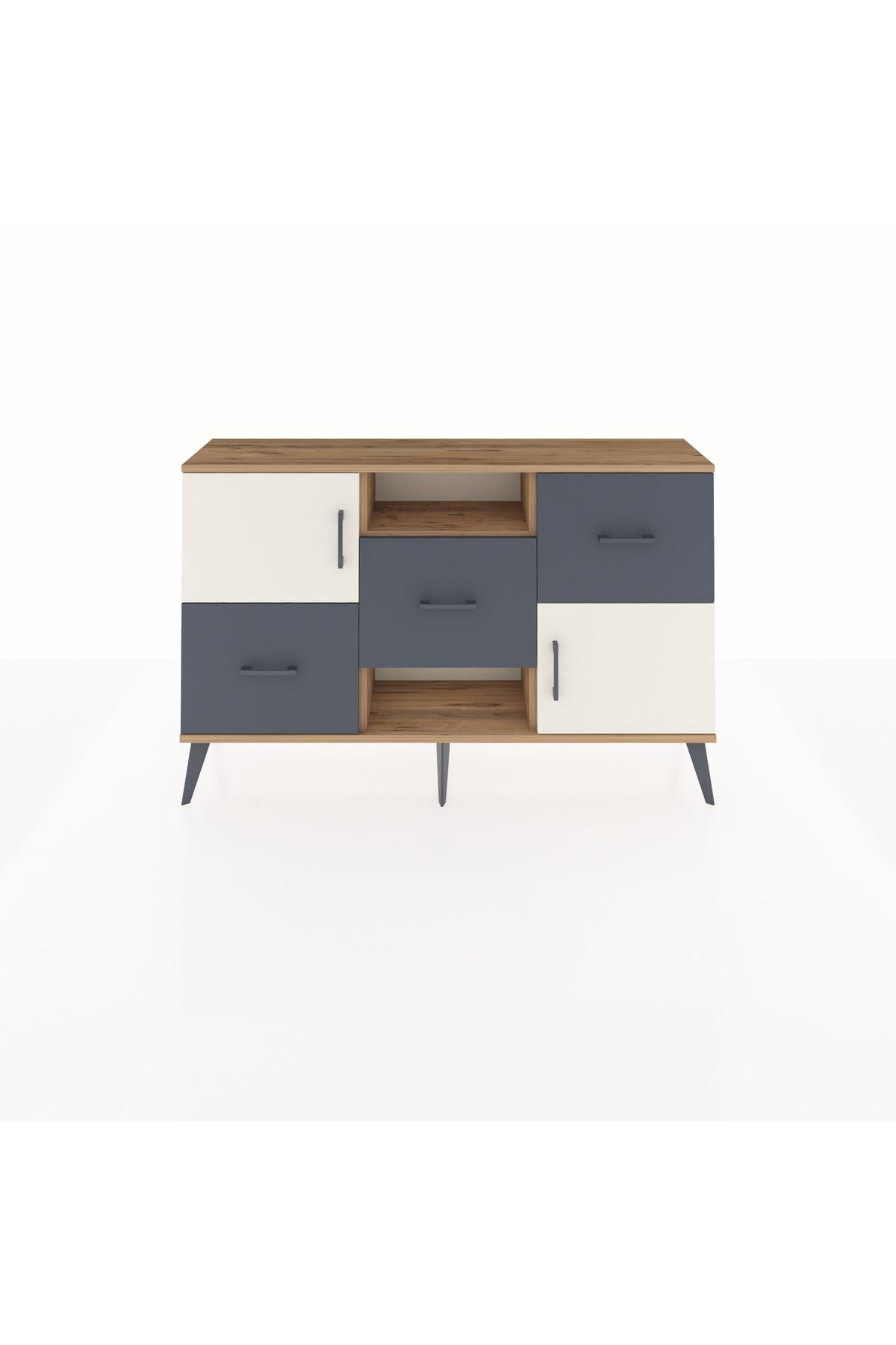 Arges Konsol 2 Raflı 3 Çekmeceli 2 Kapaklı 132x30x83 - S144M006V23A