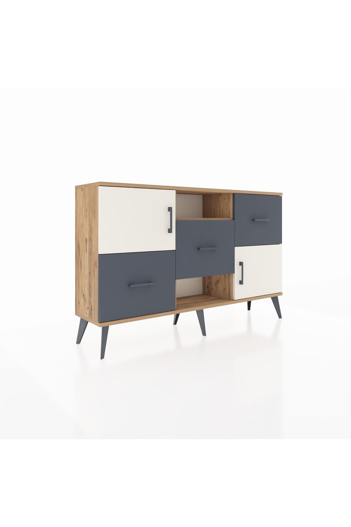 Arges Konsol 2 Raflı 3 Çekmeceli 2 Kapaklı 132x30x83 - S144M006V23A