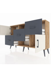 Arges Konsol 2 Raflı 3 Çekmeceli 2 Kapaklı 132x30x83 - S144M006V23A