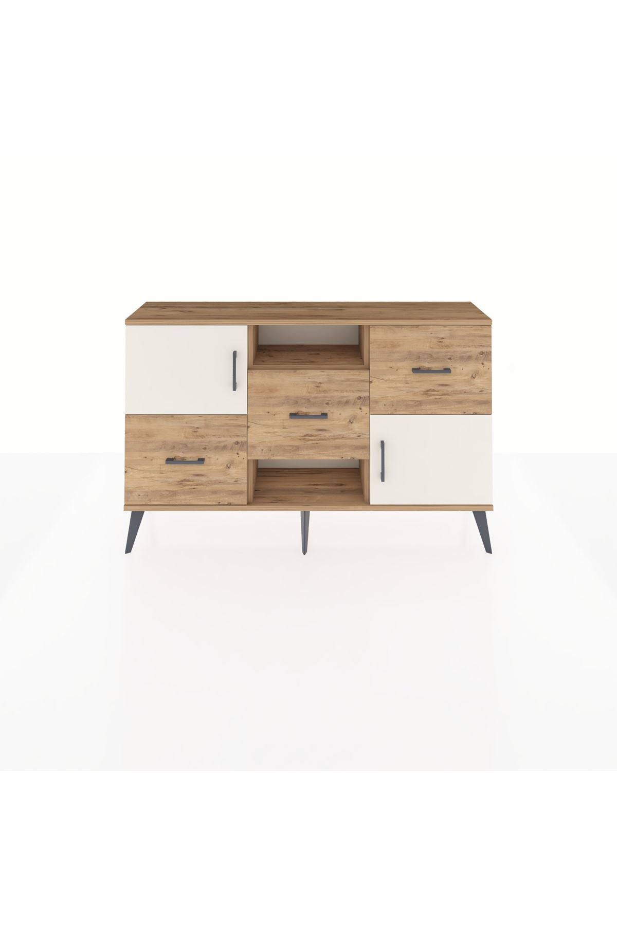 Arges Konsol 2 Raflı 3 Çekmeceli 2 Kapaklı 132x30x83 - S144M006V24A