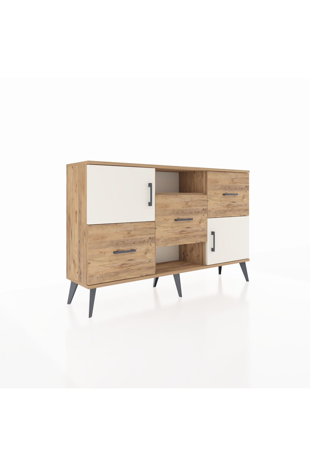 Arges Konsol 2 Raflı 3 Çekmeceli 2 Kapaklı 132x30x83 - S144M006V24A