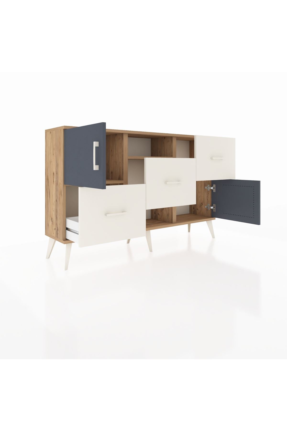 Arges Konsol 2 Raflı 3 Çekmeceli 2 Kapaklı 132x30x83 - S144M006V25A