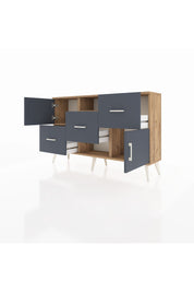 Arges Konsol 2 Raflı 3 Çekmeceli 2 Kapaklı 132x30x83 - S144M006V26A