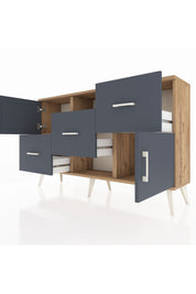 Arges Konsol 2 Raflı 3 Çekmeceli 2 Kapaklı 132x30x83 - S144M006V26A