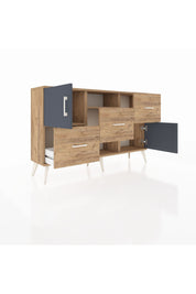 Arges Konsol 2 Raflı 3 Çekmeceli 2 Kapaklı 132x30x83 - S144M006V27A