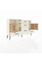 Arges Konsol 4 Raflı 5 Çekmeceli 2 Kapaklı 132x30x83 - S144M007V01A