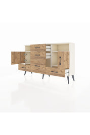 Arges Konsol 4 Raflı 5 Çekmeceli 2 Kapaklı 132x30x83 - S144M007V03A
