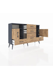 Arges Konsol 4 Raflı 5 Çekmeceli 2 Kapaklı 132x30x83 - S144M007V12A
