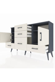 Arges Konsol 4 Raflı 5 Çekmeceli 2 Kapaklı 132x30x83 - S144M007V13A