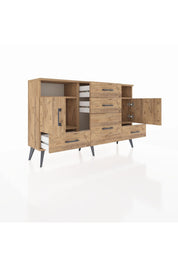 Arges Konsol 4 Raflı 5 Çekmeceli 2 Kapaklı 132x30x83 - S144M007V21A