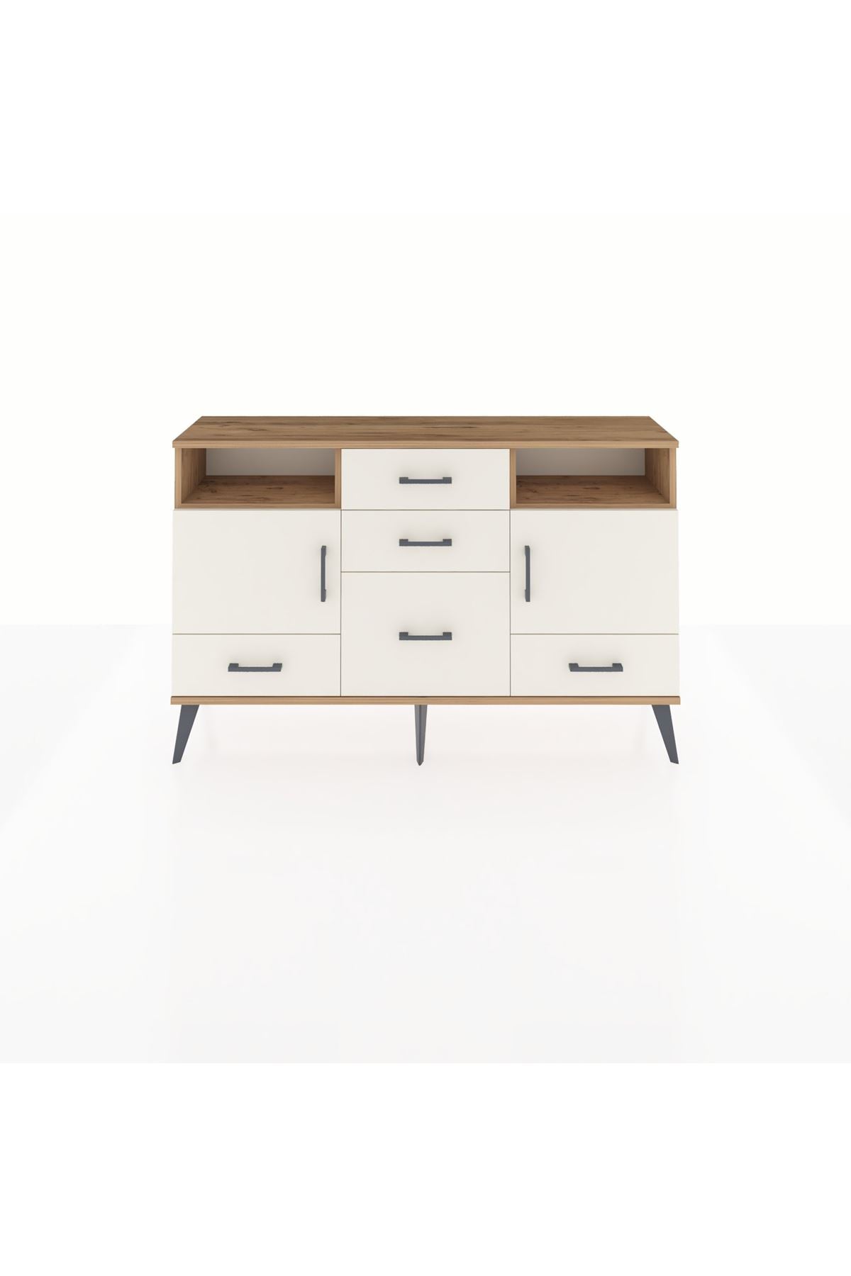 Arges Konsol 4 Raflı 5 Çekmeceli 2 Kapaklı 132x30x83 - S144M007V22A