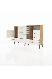 Arges Konsol 4 Raflı 5 Çekmeceli 2 Kapaklı 132x30x83 - S144M007V22A