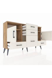 Arges Konsol 4 Raflı 5 Çekmeceli 2 Kapaklı 132x30x83 - S144M007V22A